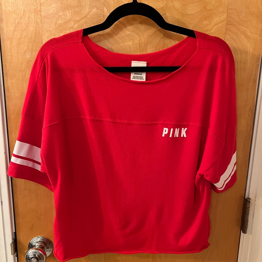 Red crop tshirt Victoria’s Secret PINK small